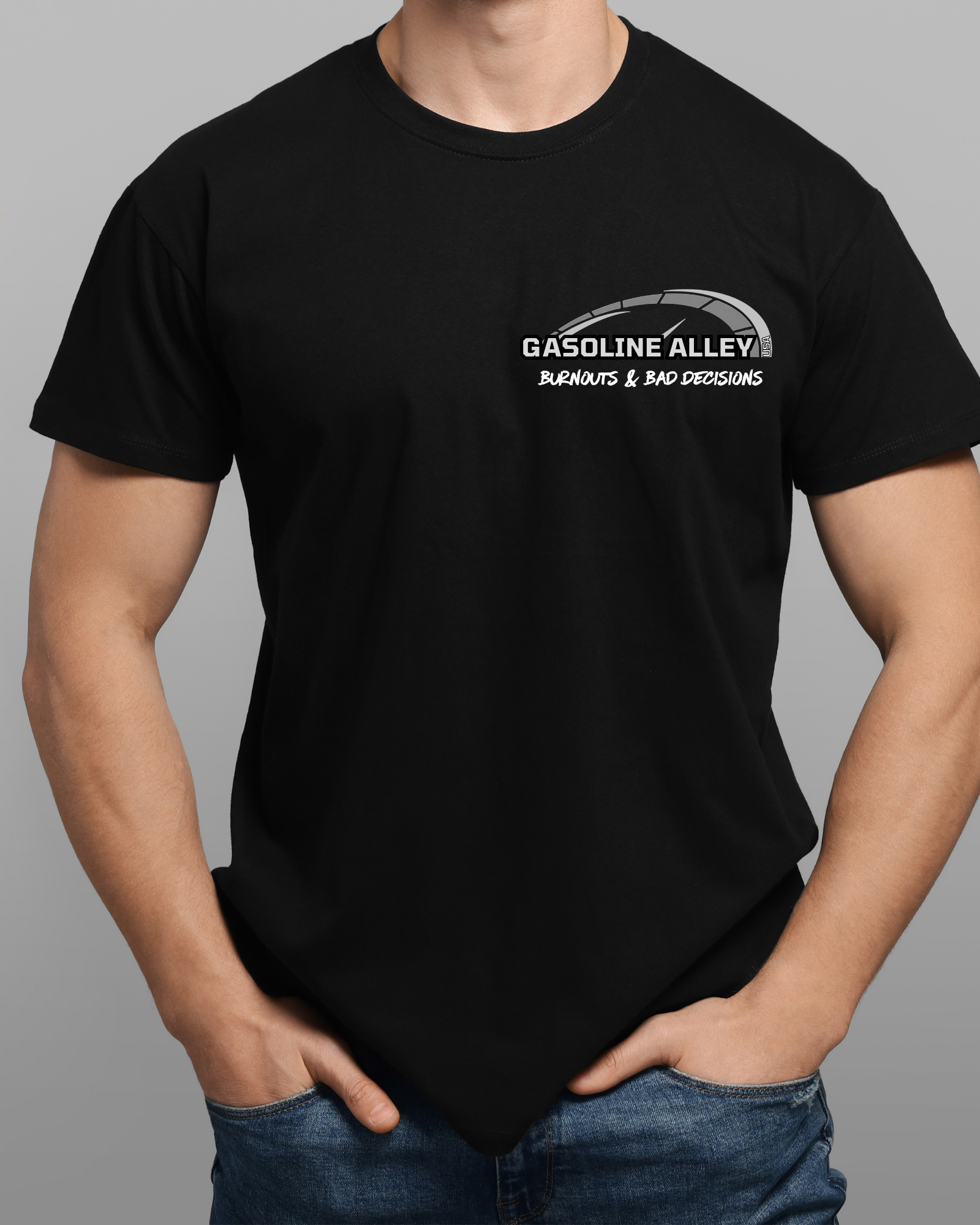 Burnouts & Bad Decisions Muscle Car T Shirt for Men | Gasoline Alley USA™