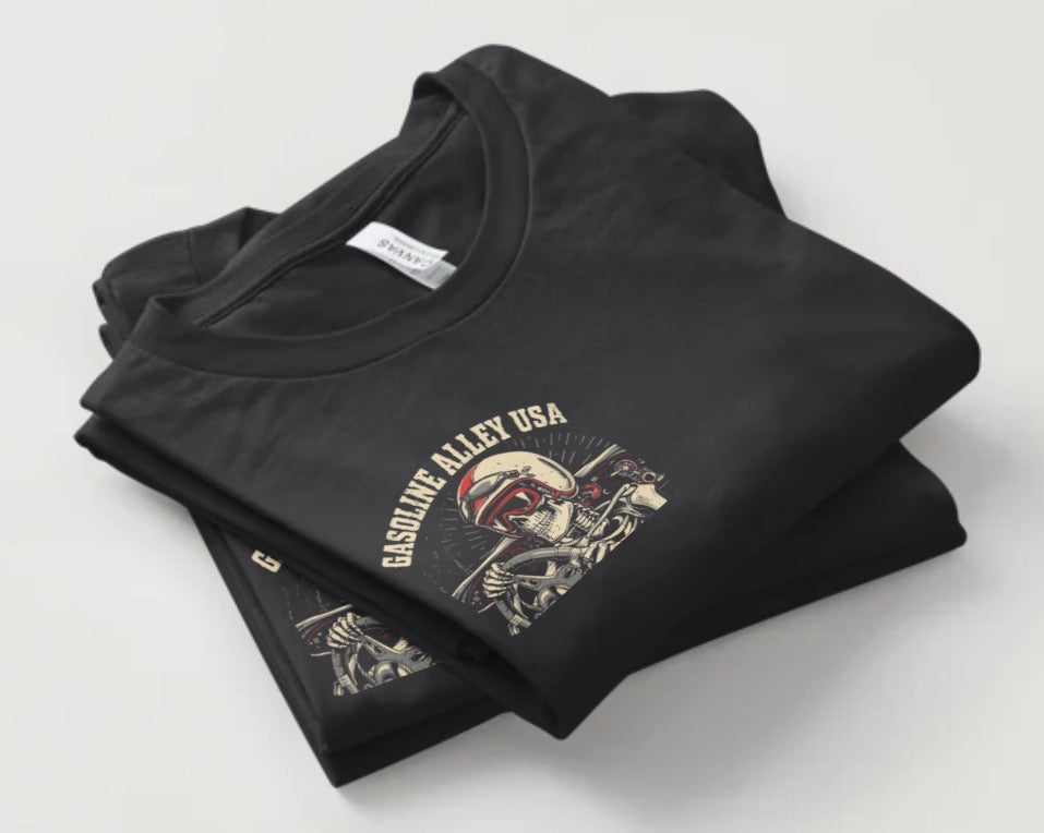 Men’s Black T-Shirt | Redliners Collection | “Burnouts N’ Bad Decisions” | Gasoline Alley USA™