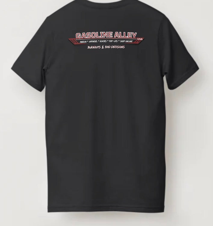 Men’s Gasoline Alley USA™ Logo T-Shirt – Front & Back Graphic | Burnouts & Bad Decisions